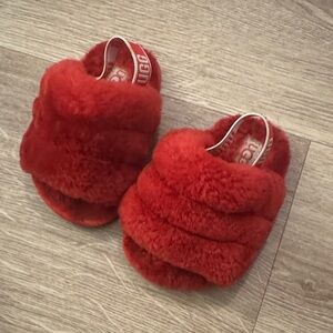 UGG Baby Cozy Red Slippers